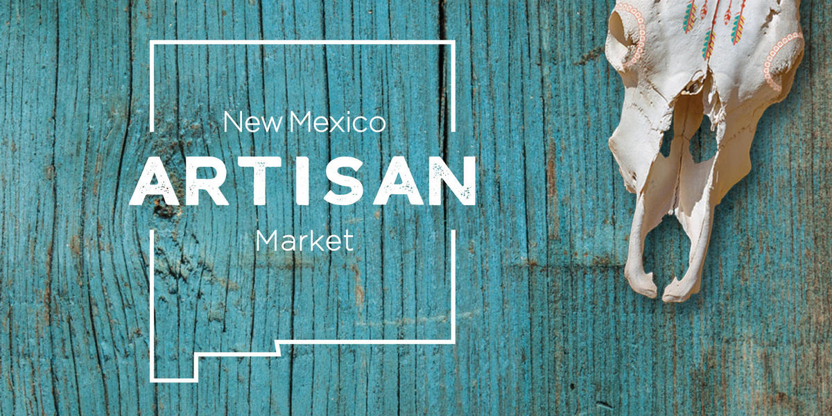 New Mexico Artisan Market logo and cow skull