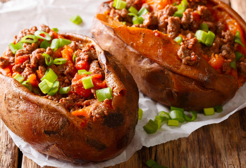 STUFFED POTATOES AND BRATS